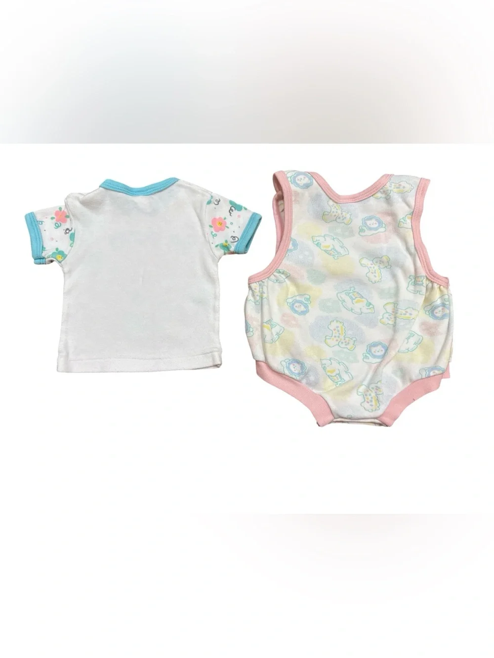 Vintage 90s Baby Girl One Piece Bodysuit Bundle 0-6 Months Bears Floral Sheep
